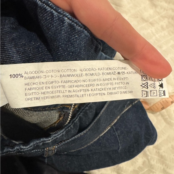 Zara Denim Mini wrap skort with Belt distressed raw hem 100% cotton - Picture 7 of 7